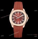 Swiss Quality Copy Patek Philippe Aquanaut Rose Gold Chocolate Dial Citizen 8215 Watch